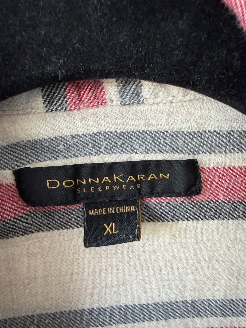 Donna Karan XL Striped flannel Nightshirt - Picture 2 of 6